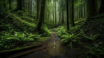 Eine Bache durch den Wald 