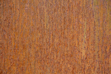 Panoramic grunge rusted metal background. Old metal iron panel.