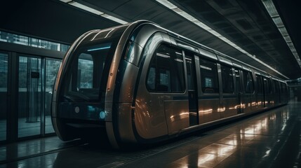 Fototapeta na wymiar Modern Futuristic Train Generative AI