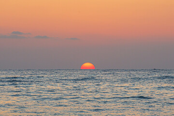 sunset on the sea