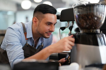 Modern small business, cafe and work outdoor, new normal and startup