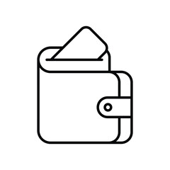 Wallet icon stock illustration.