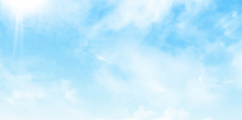 Natural sky beautiful blue and white texture background. Vector illustrator