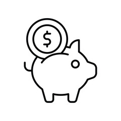 Saving icon stock illustration.
