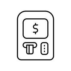 Atm Machine icon stock illustration.