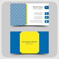 Business card design template, Clean professional business card template, visiting card, business card template.
