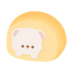 mascot bear cake roll