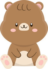 Cartoon cute bear Character
