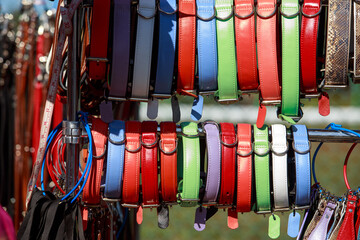 background of colored collars