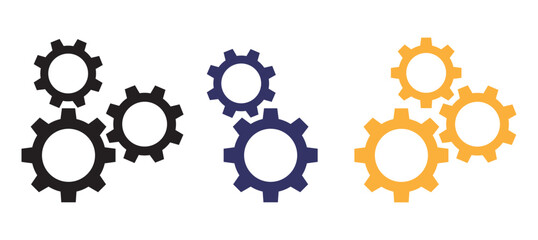 Setting gears icon on white background