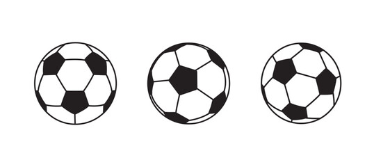 soccer ball collection,vector illustration isolated on white background