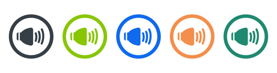 Speaker sound vector icon. vector illustration