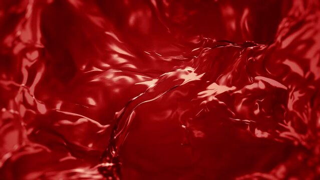 Red Blood Or Wine Streaming Patterns Texture Loop/ 4k animation of an abstract red blood or wine alcohol fx flowing texture background with liquid patterns streaming seamless looping