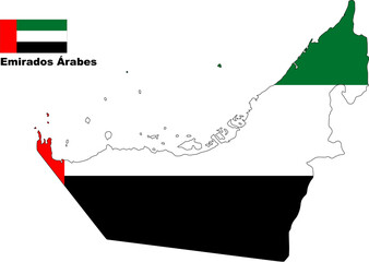 ARAB EMIRATES FLAG MAP