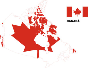 CANADA FLAG MAP