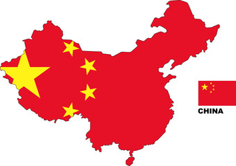 CHINA FLAG MAP