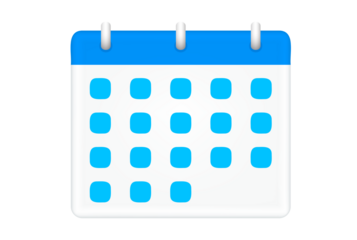 Calendar assignment. Planning concept. 3D file PNG illustration for use in various graphic designs.