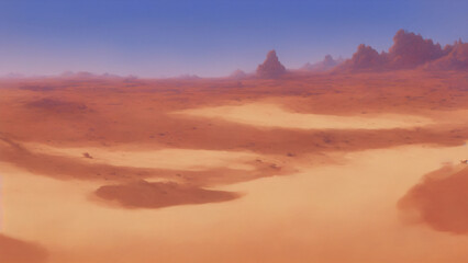 Desert dunes rocks landscape concept art generative AI