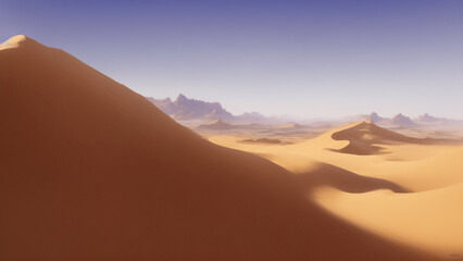 Fototapeta na wymiar Desert sand and dunes landscape concept art generative AI
