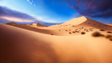 Fototapeta na wymiar Desert sand and dunes landscape generative AI