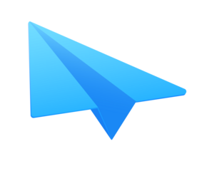 Paper air plane blue flying. 3D file PNG illustration for use in various graphic designs.
