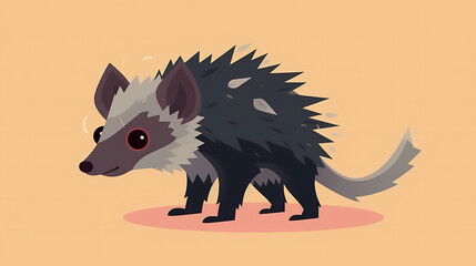 Obraz premium Enchanting Aye-Aye: A Cute Animal of the Night, AI Generative