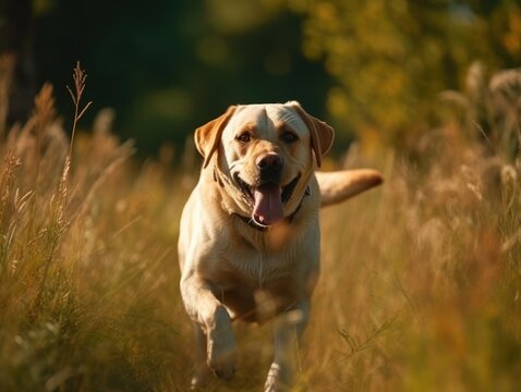 Labrador retriever dog. Generative AI 