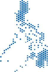 hexagon shape philippines map.