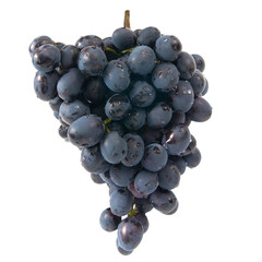 Red grapes bunch in PNG isolated on transparent background