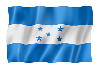 Honduras flag isolated on white