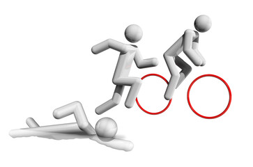 Triathlon 3D symbol