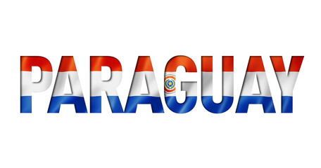 paraguay flag text font