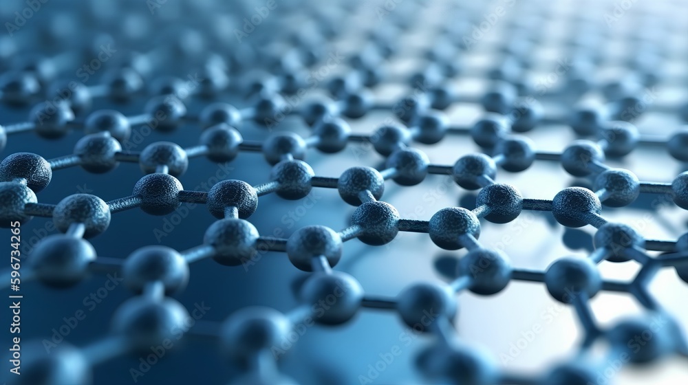 Poster a detailed macro view of a nanotechnology molecule fiber, showcasing the intricate structure and con