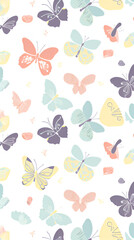 Fototapeta na wymiar Butterfly Wallpaper images vertical Background | Generative AI