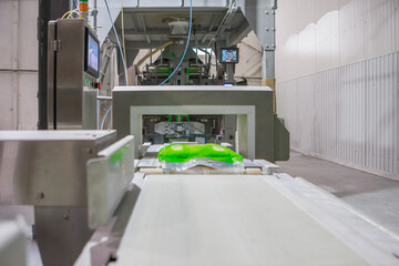 Packaging line of sugar refinery factory.