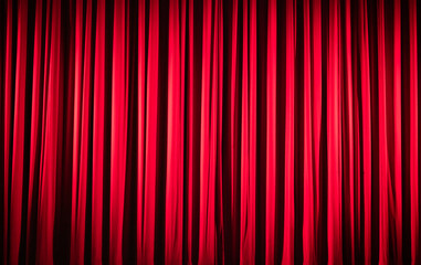 red curtain background