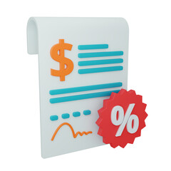 Business contract with hand signature 3D rendering icon isolated, perfect for business presentation