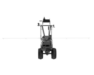 Cultivator machine isolated on transparent background. 3d rendering - illustration