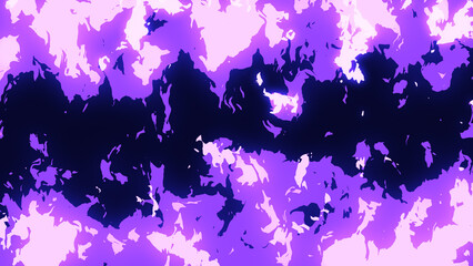 アニメ風の上下が燃え盛る紫色の炎の背景イラスト - obrazy, fototapety, plakaty