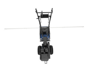 Cultivator machine isolated on transparent background. 3d rendering - illustration