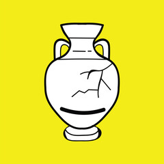 Cute doodle coloring abstract scribble Stickers hand-drawn vector