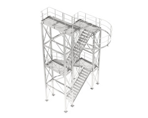 Factory frame isolated on transparent background. 3d rendering - illustration