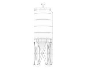Silo staircase isolated on transparent background. 3d rendering - illustration