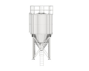 Silo isolated on transparent background. 3d rendering - illustration © Elscar Studios