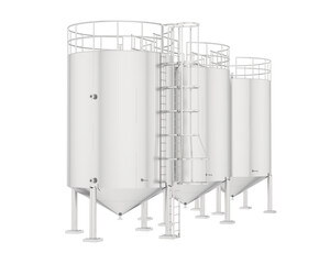 Silo isolated on transparent background. 3d rendering - illustration © Elscar Studios