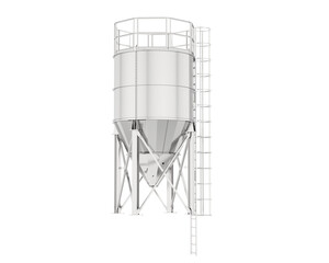 Silo isolated on transparent background. 3d rendering - illustration © Elscar Studios