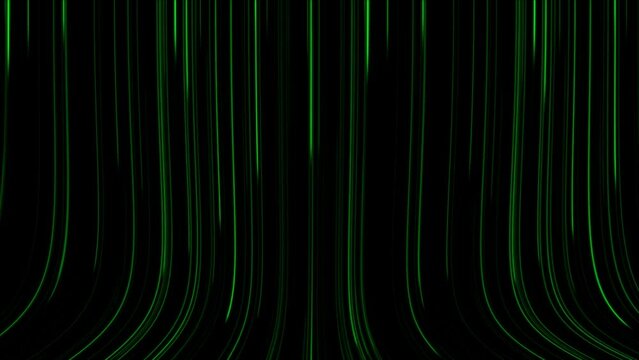 Digital data flow motion background animation with a fast moving stream of green data lines. Matrix background animation. Data flow. Science, technology, innovations, ai. Full HD. Perfect loop.