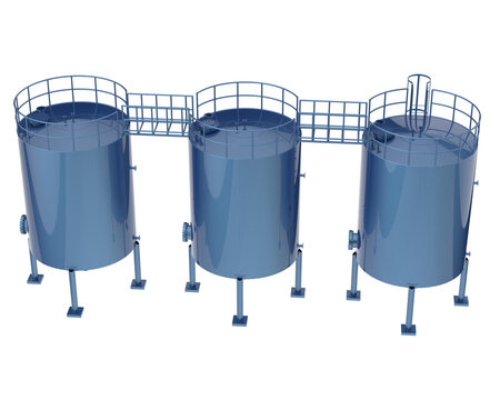 Silo isolated on transparent background. 3d rendering - illustration