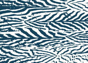 Nature Pattern. Organic Texture. Animal Background. Stripes Texture. Indigo Blue Color. Exotic Tiger Print. Safari Stylish Pattern. Savannah Fashion. Zebra Pattern, Animal Print. Fabric and Textiles.