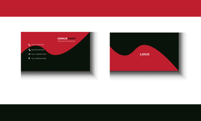 professional creative Minimalist black and red color variation Modern corporate business card design template professional creative